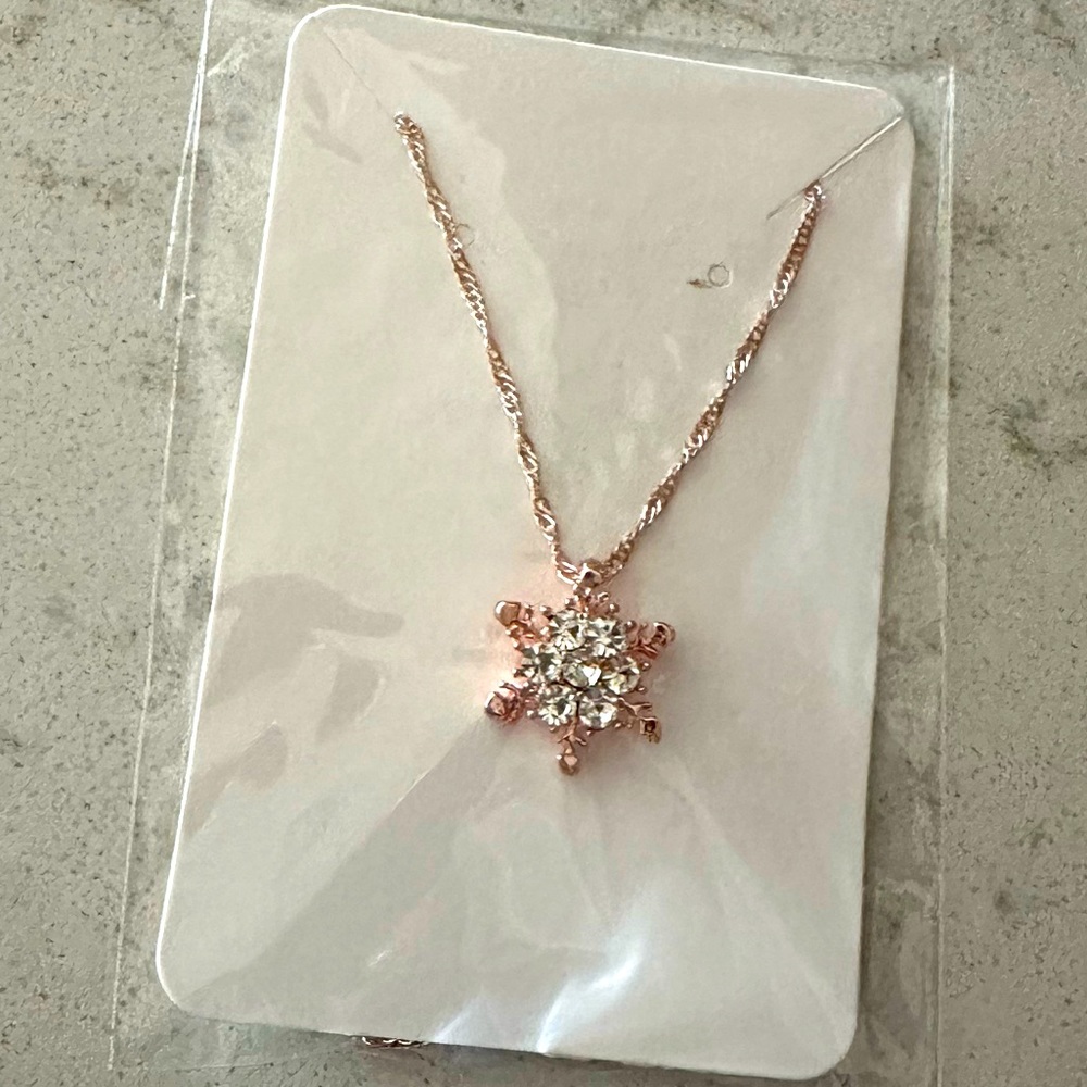 Rose Gold Star/Snowflake Necklace